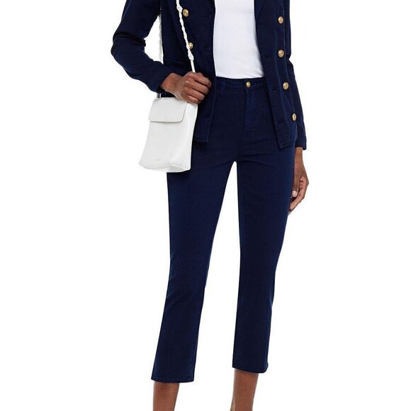 L'AGENCE Allison double-breasted cotton-blend gabardine jacket - Picture 2 of 12